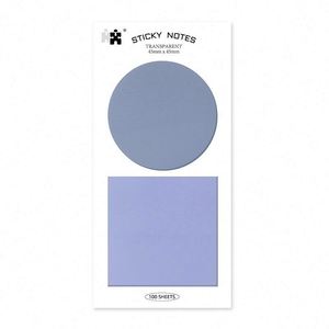 Transparent Sticky Notes Special Shape Morandi Stationery Memo <b>Pad</b> School Supplies Colorful - Product Image 4