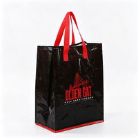 Sac de shopping personnalisé avec logo classique réutilisable en PP non tissé imprimé numériquement pour une utilisation promotionnelle