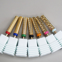 Outils professionnels pour le nail art, fraises à cuticules en carbure lisses super longues 24 mm 3/32 pouces pour ongles en acrylique et en gel