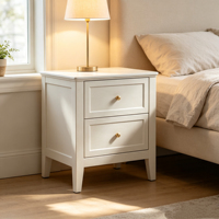 Table de chevet moderne pour petite chambre, armoire de rangement éco-responsable multi-usages avec tiroirs et 3 options de couleur