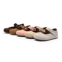 Chaussures plates Mary Jane en daim pour femmes, toutes occasions, avec boucle, style ballerines décontractées