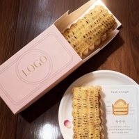 Boîte à gâteau personnalisée avec poignée Emballage de boulangerie en papier recyclable pour anniversaire Mariage Fête
