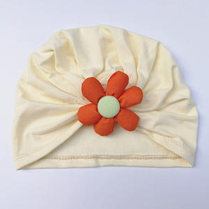 2022 nuevo sombrero de bebé niña bebé dulce pequeña princesa sombrero 0-3 <span class=keywords><strong>meses</strong></span> niño pequeño algodón flor <span class=keywords><strong>gorra</strong></span> dulce recién nacido mantener caliente turbante - Product Image 2