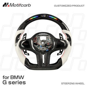 Volant en fibre de carbone LED personnalisé avec changement de vitesse magnétique pour BMW M240i M340i M440i G20 G30 G31 G32 X3 X4 X5 X6 X7 2017-2026 - Product Image 2