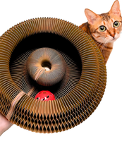 Arbre à chat pliable en carton Magic Organ, grand nid douillet pour chat avec jouet - Design luxueux adapté aux chatons