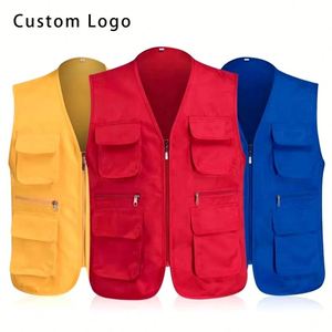 Chaleco de Verano con Logotipo Personalizado y Múltiples Bolsillos, Chaleco de Pesca para Actividades al Aire Libre, Chaleco de Poliéster de Marca OEM - Product Image 6