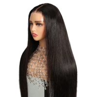 Vietnamien sans colle Full HD dentelle avant perruque cheveux raides cheveux humains point culminant Piano couleur longue longueur perruque brute
