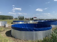 LVJU Aquaculture Grande Cuve Biofloc pour Poissons Fournisseurs Bâche PVC Ronde Bassin d'Élevage de Poissons et Crevettes