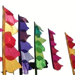 Drapeau balinais 75x400cm avec mât en fibre de verre, style réglable pour la suspension ou le dépliage, drapeau de festival extérieur - Product Image 1