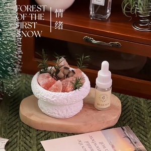 Minimal Fresh Elegant Natural Himalayan Salt Crystal <b>Reed</b> <b>Diffuser</b> Stone Bowl Aroma Set Bedroom Desk Relaxation Holiday Gifting - Product Image 3