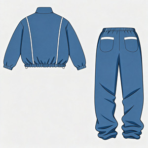 Tute da Ginnastica Casual da Uomo in Nylon, Set <span class=keywords><strong>Jogger</strong></span> Pesanti, Vestibilità Regolare, Traspiranti, Antivento, Autunnali, Fino a 5XL - Product Image 6