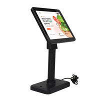 Prix usine 9.7 pouces led pos client pôle affichage avec moniteur à écran tactile capacitif en option