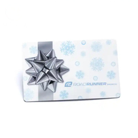 Carte-cadeau personnalisée en PVC sérigraphié avec code à barres Qr