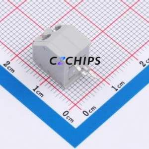 MX250-3.5-02P-B-GY01-Cu-A Spring Terminal Block P=3.5mm Connector ( Construction: 1x2P )( Pitch: 3.5mm )( Color: Gray ) - Product Image 2