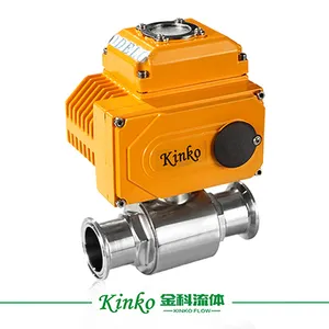 Sanitary valves Stainless steel 220VAC 24VDC 380VAC Tri-Clamp rotary Electric motorized ball valve with proximity switch