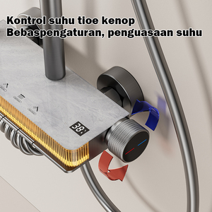 Pano.V 2025 Avant-garde Piano <b>Key</b> Shower Set with LED Strip Light High Pressure Rain Shower Head for Luxury Hotel Bathroom Proje - Product Image 3