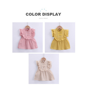 Vestido de Verano para Bebé, Estilo Étnico, Sin Mangas, con Falda de Lazo para Niñas - Product Image 5