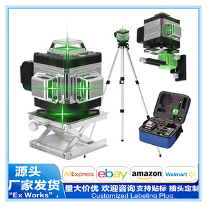 4D 16-Line Green Laser Level Industrial Grade Wall And Floor Mounter Line Projector - Product Image 5