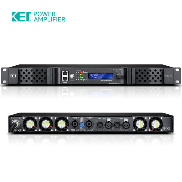 KET DG242-DSP Dj Amplifier 10000watts 1u Digital Power Amplifier for 21 Inch Speaker Good Quality Cheap Price