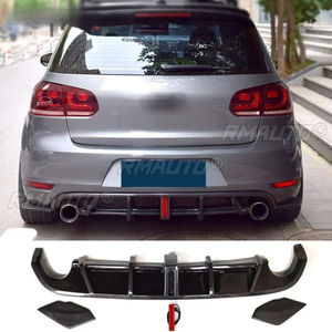 Difusor de Parachoques Trasero para Coche, Pieza de Modificación para Volkswagen Golf MK6 GTI 2008-2013, Protector de Parachoques - Product Image 3