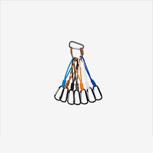Sangle anti-perte avec mousqueton, cordon porte-clés en alliage d'aluminium avec anneau en D, porte-clés créatif tressé en cordon de parapluie anti-vol - Product Image 1