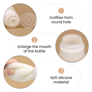 Free Design Custom 3.4oz White Clear Silicon <b>Shampoo</b> Bottles Clear 100ml Leakproof Squeeze Silicone Cosmetic Bottle for Travel - Product Image 5