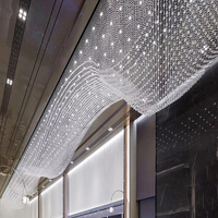 Lustre de plafond en cristal suspendu, luminaire décoratif de design moderne, lampes fantaisie pour hôtel