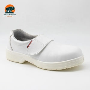 Rocky Buffalo Adjustable <strong>Velcro</strong> Safety <strong>Shoes</strong> White Steel Toe Cap Women <strong>Men</strong> Work Safety <strong>Shoes</strong> - Product Image 2