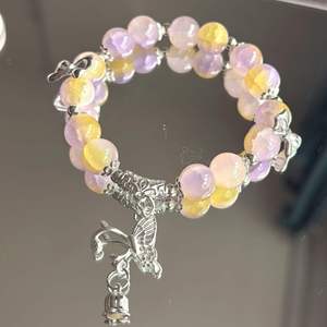 Trendy Style Chinese Colorful <b>Beaded</b> <b>Bracelets</b> for Women Girl Butterfly Bowtie Charm <b>Bracelet</b> Crystal Gemstone Beads <b>Bracelet</b> - Product Image 5