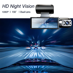 1080P HD xe cam 3 inch IPS màn hình Xe DVR hồng ngoại tầm nhìn ban đêm 3 ống kính Dashcam phía trước cabin Wifi hộp đen Xe DVR Dash máy ảnh - Product Image 6