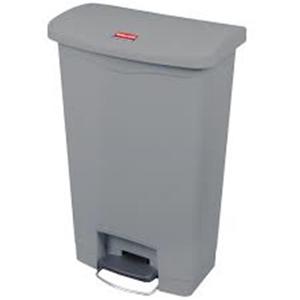 Cestino per Rifiuti a Pedale 50 L Grigio con Apertura Frontale - Product Image 1