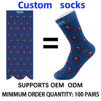 Chaussettes en coton jacquard à coupe ras du cou avec logo personnalisé OEM, chaussettes mi-mollet unisexes brodées avec logo personnalisé, chaussettes antidérapantes pour Pilates avec logo personnalisé