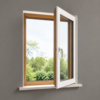 Ventana Exterior de Doble Vidrio Resistente a Huracanes, Ventana Fija Frontal con Pantalla, Marco de Aleación de Aluminio, Insonorizada y de Ahorro Energético
