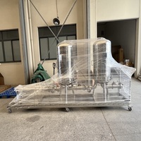 Boîtier de filtre à cartouche duplex en acier inoxydable, réservoir sous pression pour pompe, PLC mobile, double baril, 1000 L/heure, pour eau, jus, sauces