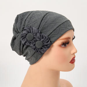 Turbante de quimio con volantes para mujer, gorro de aleta vintage, gorro de flores, gorro para pacientes con cáncer - Product Image 1