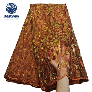 Bestway <span class=keywords><strong>Africano</strong></span> 3d Corda Ricamato Paillettes Tessuto Del Merletto Netto Francese - Product Image 4