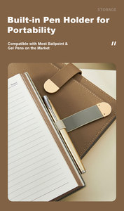 버서크 그레이 A5 노트북 레이저 각인 가능 가죽 하드커버 다이어리, 실 제본, 사무실, 학교, 비즈니스 및 기타 용도 - Product Image 4