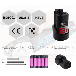 大容量更换12v锂离子无绳工具电池可充电2AH电动工具电池，适用于GBA12V30 - Product Image 3