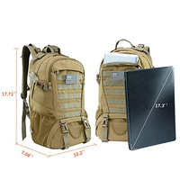 Personnalisable Unisexe Vintage Tactique Sac À Dos 45L Étanche Anti-Vol Camouflage Sac À Dos Fermeture Éclair Polyester Sangles Maille Cadre Extérieur