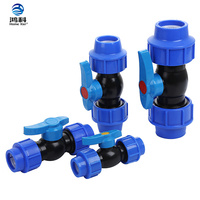 Válvula de Bola de PVC y PE para Tubería de Agua PN16 1/2"-4" Doble Unión Control Neumático OEM Personalizable Accesorio de Compresión de PP