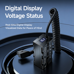 Used for <strong>Sony</strong> <strong>Nikon</strong> Canon DSLR Cameras Photography Accessories <strong>Adapter</strong> Durable Coiled Power Cable D-Tap to NP-F550 Dummy Battery - Product Image 2