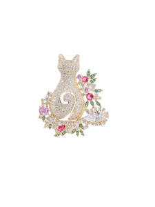 Broches de Gato ZX, Accesorios de Moda de Lujo Vintage, Broches de Seguridad, Joyería para Mujer, Unisex, Decoración para Sombreros y Bufandas - Product Image 1