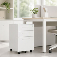 Armoire à roulettes verrouillable moderne en acier, armoire mobile à dossiers, 3 tiroirs avec roulettes pour bureau