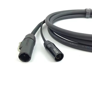 Câble <span class=keywords><strong>Combo</strong></span> Alimentation et Signal <span class=keywords><strong>XLR</strong></span> 5 Broches 4K en Cuivre Sans Oxygène avec Connecteur d'Alimentation Verrouillable - Robuste pour Éclairage Scénique et Audio - Product Image 1