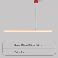 Luminaire suspendu linéaire minimaliste moderne Bar Comptoir Îlot Table à manger Plafond Montage Décoration Éclairage LED Lustre