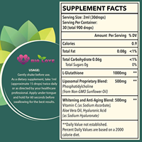 Glutathion liposomal naturel ODM en solution pour éclaircir la peau, renforcer l'immunité et favoriser la santé du foie