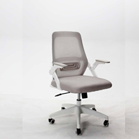 Chaise de bureau exécutive ergonomique moderne en tissu maillé, accoudoirs réglables, deux dispositifs de levage pneumatiques, appuie-tête 2D