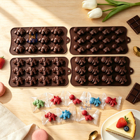 Lot de 12 moules en silicone antiadhésifs pour animaux mignons, qualité alimentaire, pour chocolat, bonbons, glaçons, fournitures de pâtisserie maison