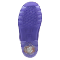 Bottes de pluie pour enfants YL-25265 avec logo personnalisé, mode, violet, antidérapantes, en PVC imperméable, avec lumières LED