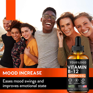 Venta al por mayor de fábrica: Gotas líquidas de vitamina B12, complejo de vitamina <span class=keywords><strong>B</strong></span>, B12 sublingual vegano de <span class=keywords><strong>5000</strong></span> mcg, mejora el estado de ánimo, promueve la pérdida de peso. - Product Image 6
